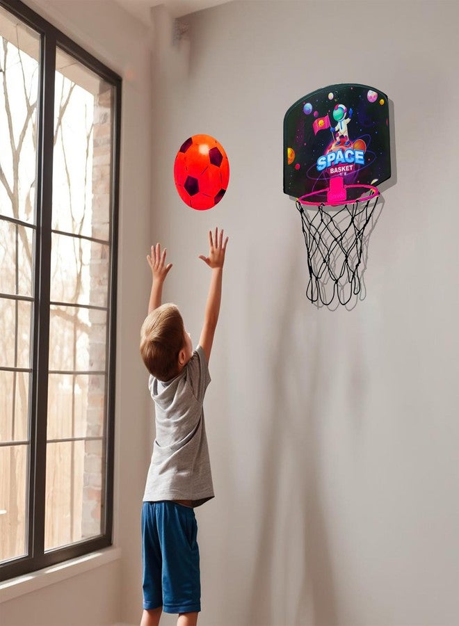 Sarvda Basket Ball For Kids Toys For Boys&Girls Theme Basketball Set With Hanging Board, Ball, Ring Net, Inflating Pin&2 Ties Indoor Outdoor, Birthday Gifts Toys For 2 3 4 5 6 7 8 + Year,Multicolor - Image 3